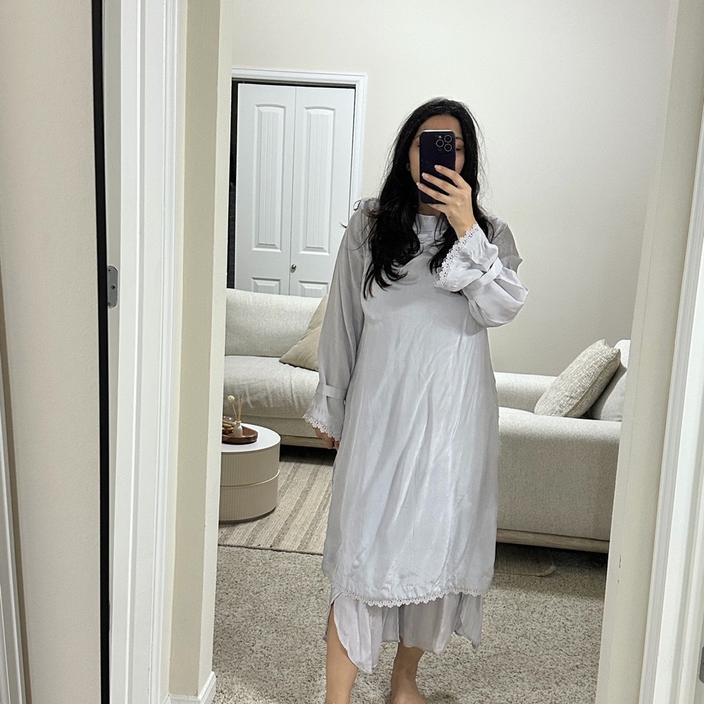 Silver long sleeve outfit